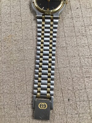 Gucci 9000m Mens Watch Gray Slate Face Vintage Rare 1980s Preppy