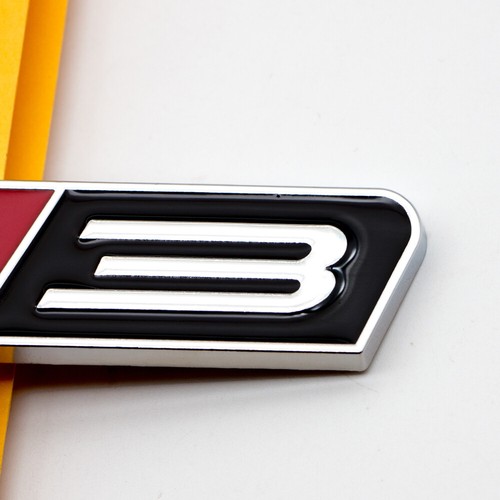 Chrome Red&Black Metal ROUSH Stage 3 Grille Logo Emblem Turbo Sport Grill Badge - Picture 7 of 12