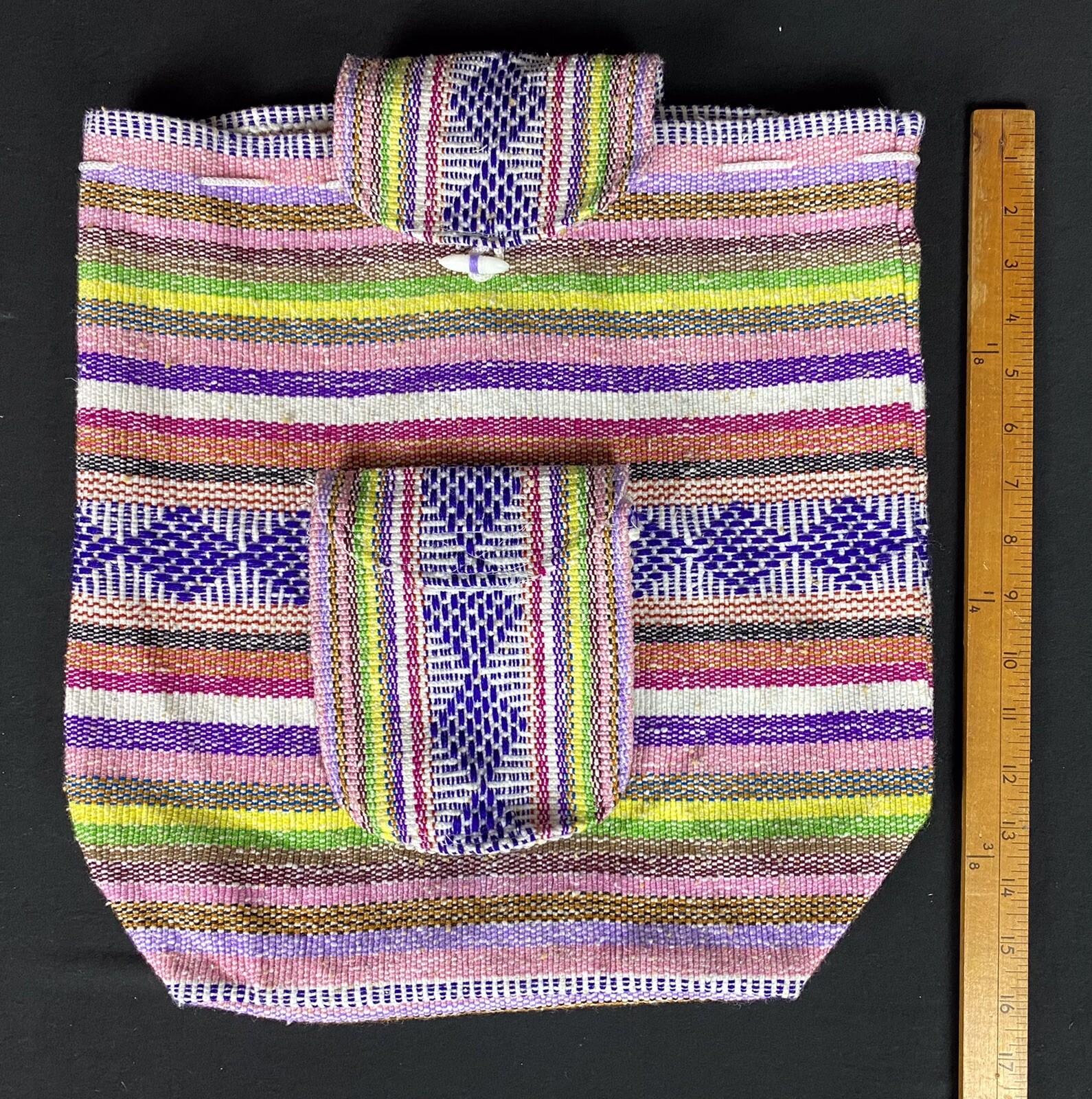 Boho Multicolor Medium Drawstring Travel Backpack… - image 7