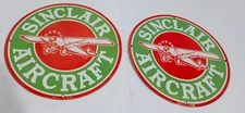 Sinclair Aircraft Porcelain Enamel Sign 12 x 12 Inches 1 Sided