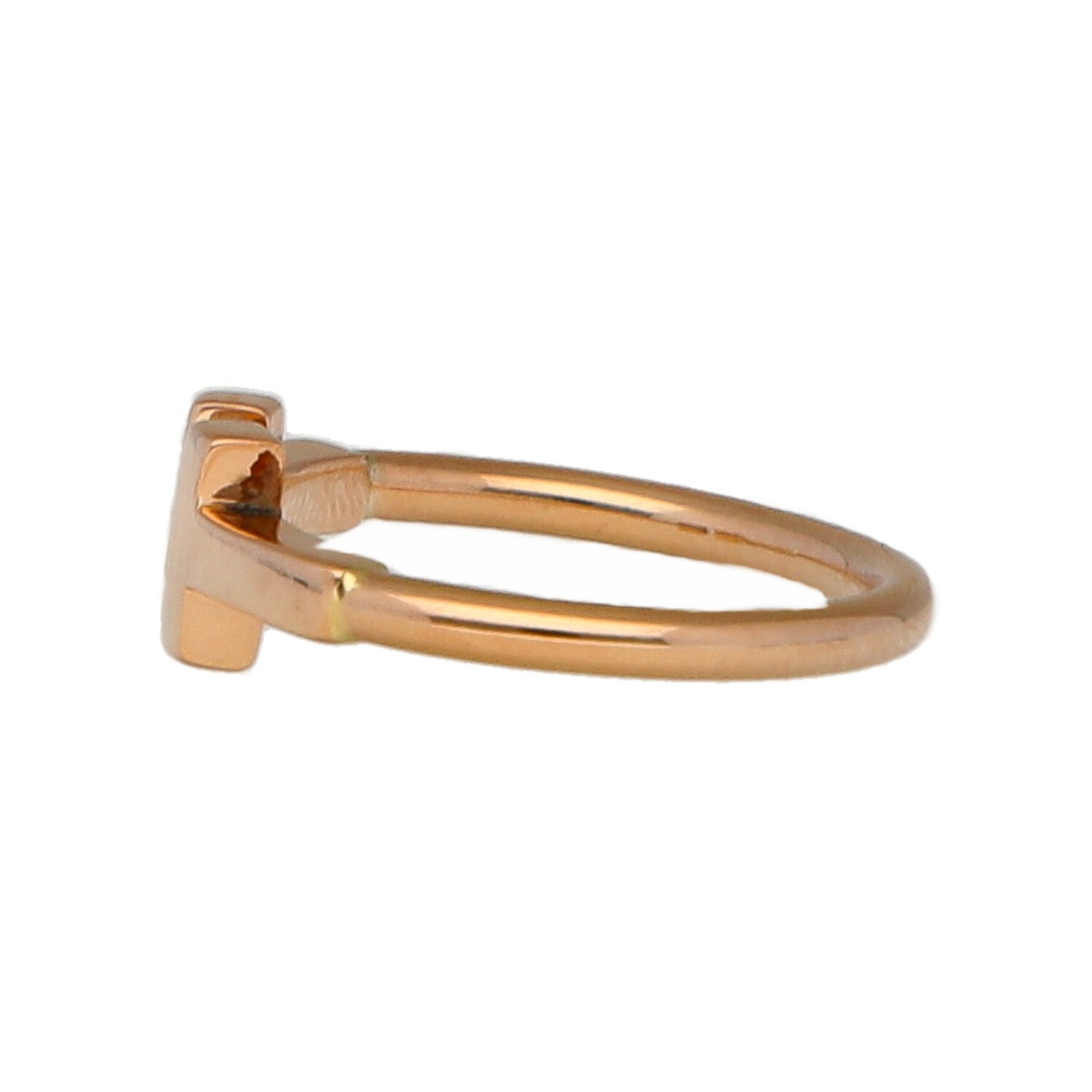 Tiffany T 18k Rose Gold T Wire Pinky Ring Size 4 | eBay
