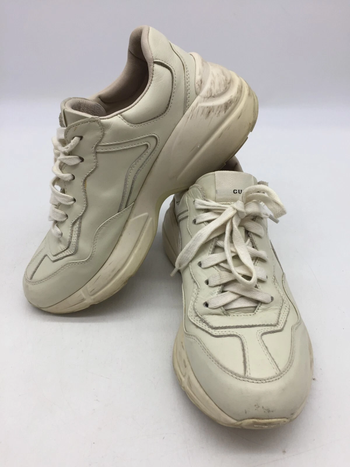 Baskets athlétiques blanches à lacets authentiques Gucci Rhyton Mystic Italy pour homme