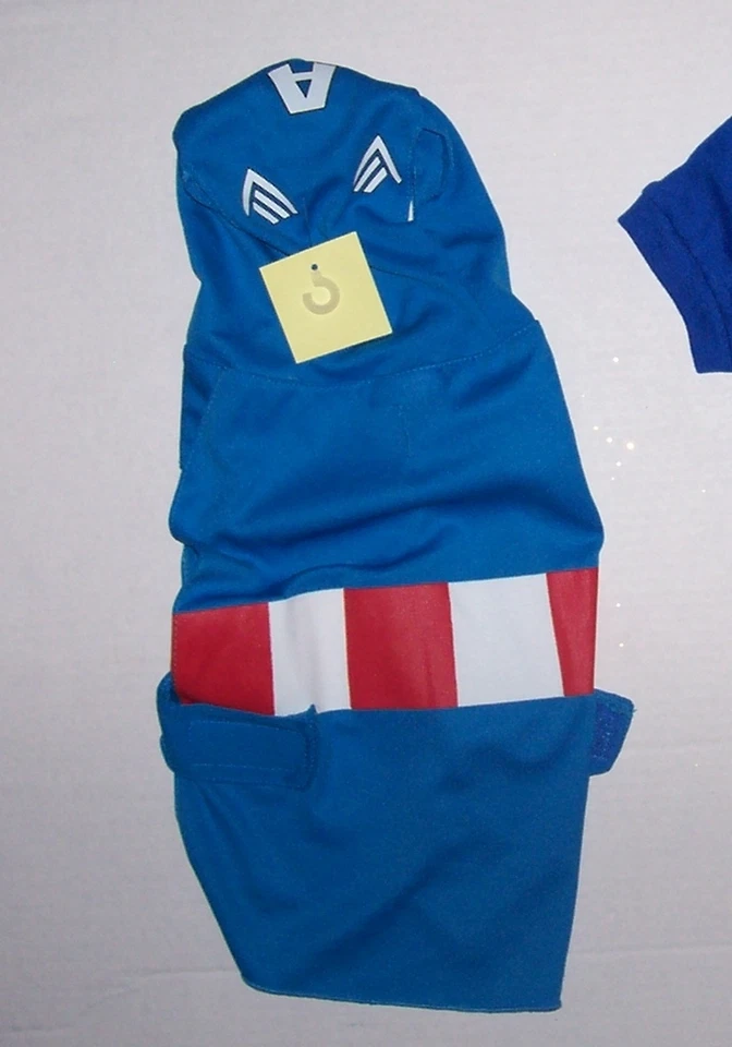 NUEVO CON ETIQUETAS Disfraz de Perro Capitán América Marvel Vengadores Talla Mediana Halloween Superhéroe Foto 2 de 4