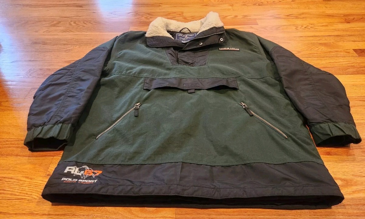 Polo Sport Ralph Lauren RL-67 Anorak Green Pullover Jacket w