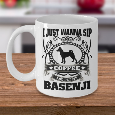 Basenji dog,African Bush Dog,African Barkless,Ango Angari,Congo Dog,Cup,Mug