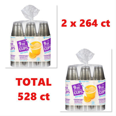 Member's Mark Clear Plastic Cups x (9 264 TOTAL 528 CT