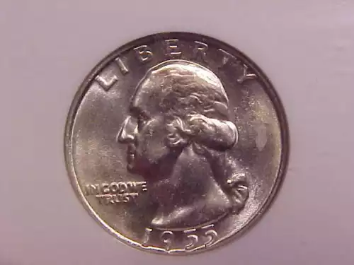 1955 D WASHINGTON QUARTER - NGC MS 66 - SEE PICS! - (G1503)