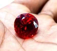 Natural 48.00 Ct Cambodian Huge Red Color Zircon Round Cut Loose Gemstone