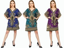 Kaftan Short Knee Length Sarong Beach Wear Maxi Night Gown Nightwear   3Pcs