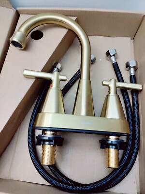 Gold Tone Bathroom Sink Faucet,SBOSBO, new open box (A2)