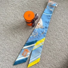 New Authentic HERMES Twilly Sticker Soie Ex-Libris Silk Twilly Twill Accessory