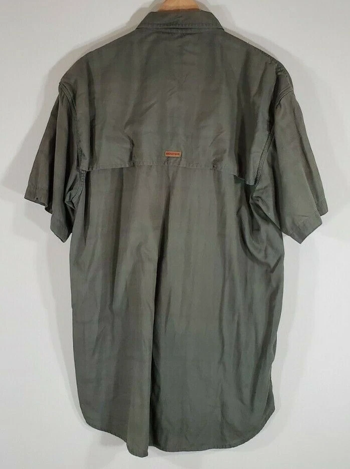 Mossy Oak Size L Green Short Sleeve Mens Button-up shirt - Image 3 of 4