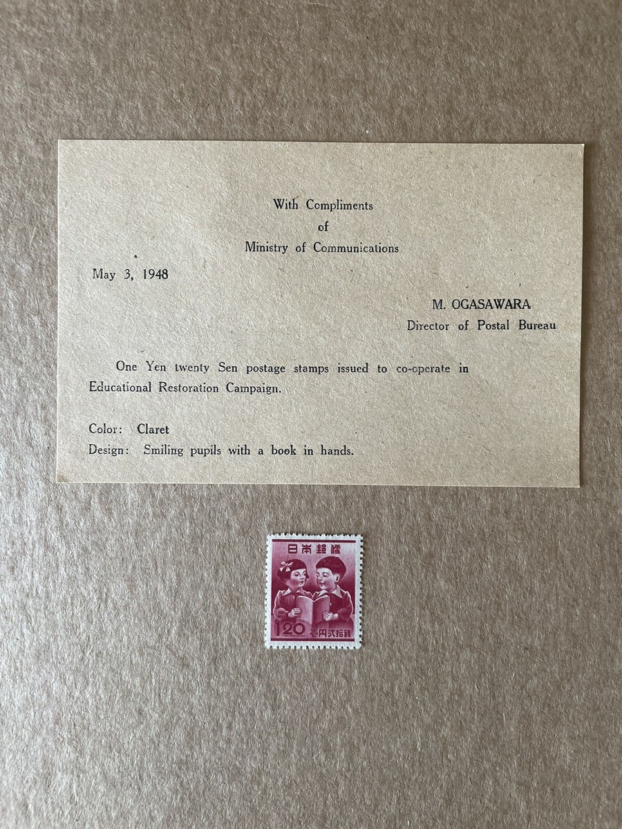 Japan 1948 Imperial Post to Gen Miley (J) +New Issue #Sakura C124