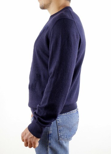 Men's Louis Vuitton LV Big Logo Navy Blue Wool Sweater Size L - Picture 8 of 15
