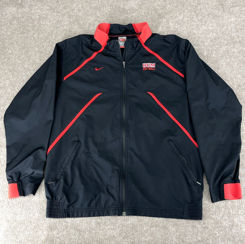 Nike UCM Mules Softball M Jacket Fit-Storm Zip Golf Travel Rain Windbreaker CMSU - Picture 2 of 12