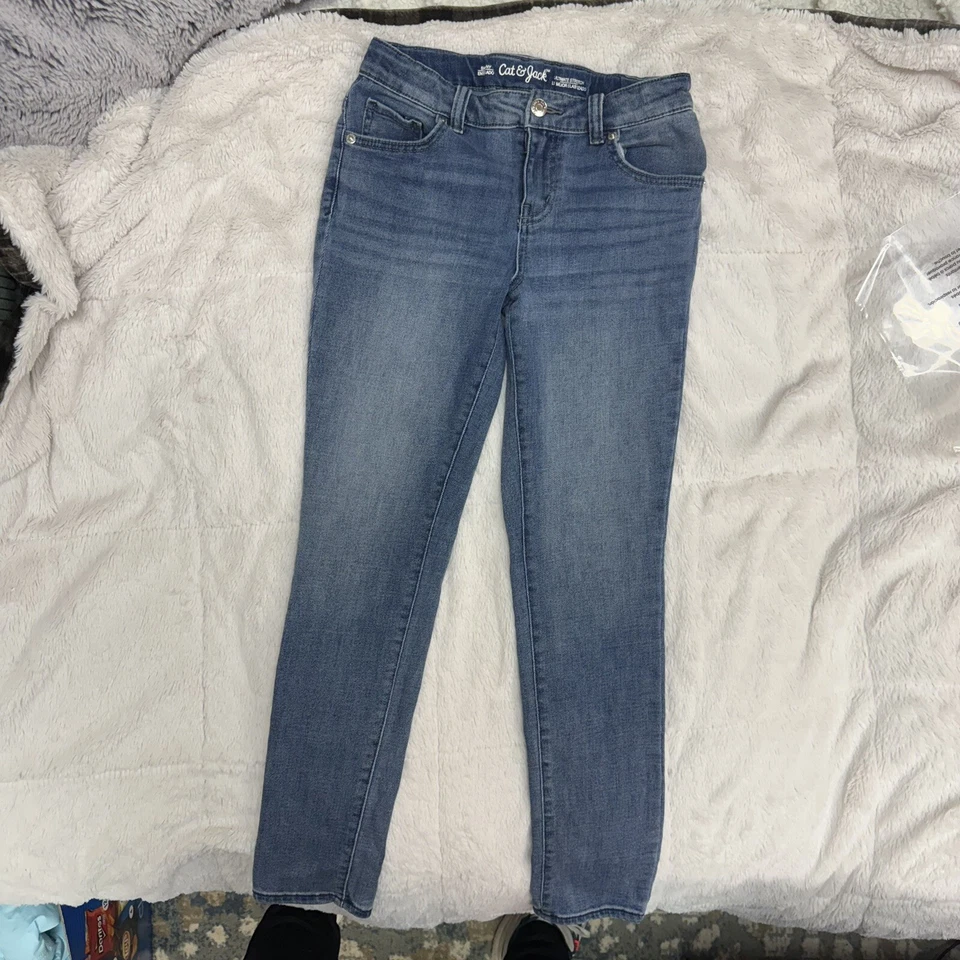 Conjunto Niña, Vaqueros y Franela 3/4 Botones Túnica, Talla 14, 2 Piezas Foto 2 de 4