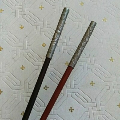 Vintage long hair sticks Stick barrettes boho retro Bohemian 
