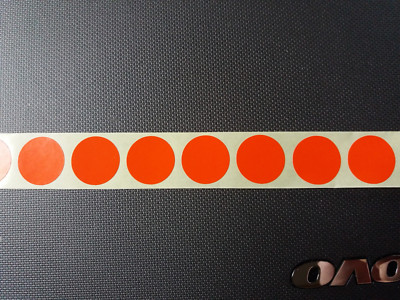50 STÜCK ROT 15mm MARKIERUNGSPUNKT NEU KLEBEPUNKTE KREISE AUFKLEBER INVENTUR