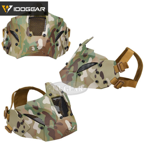 IDOGEAR Tactical Half Face Mask Jay Paintball Mask Fast Helmet Protective Camo - Picture 4 of 16