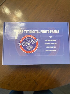 Harley-Davidson Black 7'' TFT Screen High Resolution Digital Photo Frame W/Remote