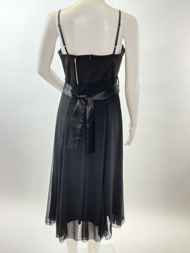 Rinascimento Black Evening Cocktail Midi Asymmetric Dress ,Size 40 EU, L - Picture 6 of 9