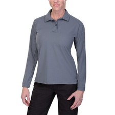 VERTX VTX4030 WOMENS GRAY SHIRT SMALL LONG SLEEVE ACTION POLO W/ COLDBLACK