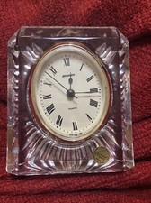 Cristal darques Round Clock~ 24%Lead Crystal ...