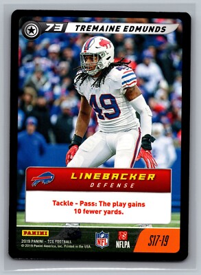Tremaine Edmunds 2019 NFL Five S17-19 Football NFL Card TCG CCG Game Bills LB