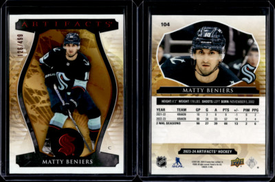 2023-24 Upper Deck Artifacts Ruby Variant #104 Matty Beniers /499