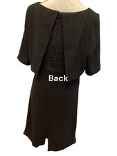 Coast Black Overhang Layer Jersey As Dress Fit Size 16 18