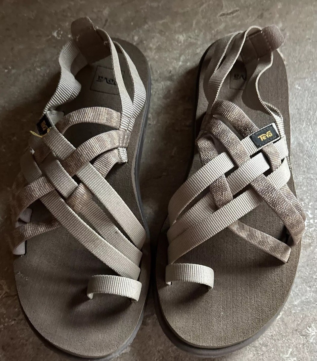 Teva VOYA Strappy Sandals Womens Size Tan S/N #1099271 Hiking Camp