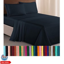 Luxurious 1500 Hotel Quality Microfiber Three Line Embroidered Softest 4-Pie...
