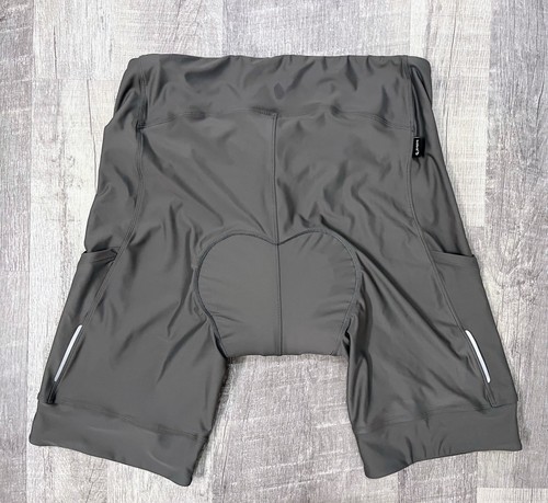 Baleaf Padded Cycling Shorts Womens 3XL Bicycle Bike Gray Pockets - Picture 2 of 8