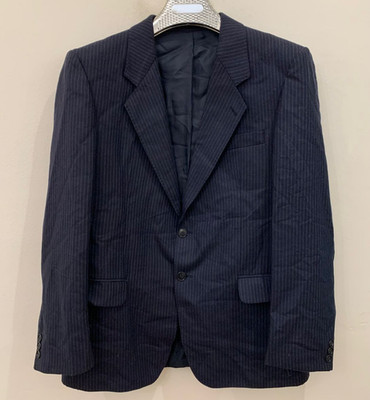 Vintage Classic Hugo Boss pure wool navy striped suit jacket blazer 40R