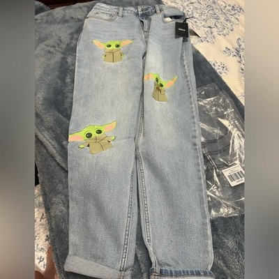 Star Wars Her Universe Baby Yoda Graphic Light Wash Jeans