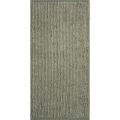 Cawö Duschtuch TWO-TONE STRIPE BL 80x150 cm grün Badetuch Handtuch