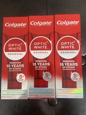 LOTS OF 3 colgate optic white  Renewal toothpaste 3.0oz Exp On 2026
