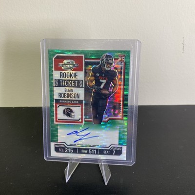 2023 Panini Contenders Optic Bijan Robinson Green Pulsar /25 Rookie Auto