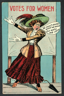 Suffragette Comic Angry Speaker "Votes for Women" 1910 postcard National ser