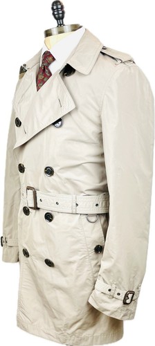 Burberry Trenchcoat M Herren Doppelreiher Mantel Jacken Brit Beige Kurzmantel - Bild 7 von 11