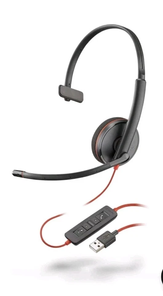 Plantronics C3210 Blackwire USB-A Mono Headset 29744-101 New Sealed - Image 2 of 4