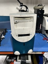 Vintage Beige/Blue Tower ATX Computer Case  CD for Retro PC/Sleeper READ