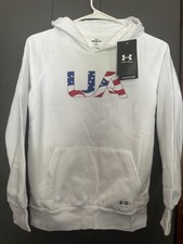 Under Armour Boys Freedom Rival Fleece Hoodie NWT Big Kids Youth Pullover