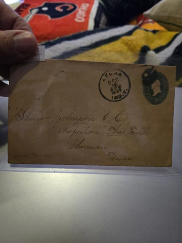 1895 Rare Atoka Indian Territory Cover Oklahoma