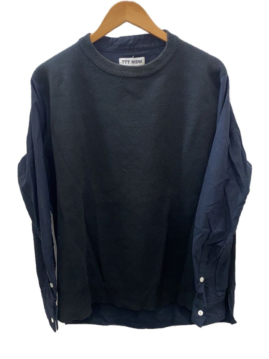 TTT MSW Knit Docking Shirt Long Sleeve Shirt M Cotton NVY TTT 