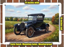 Metal Sign - 1918 Dodge Roadster Oil Painting - 14x10