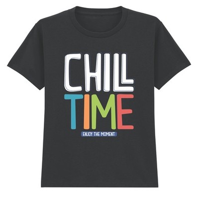 Chill Time Enjoy The Moment Freizeit Aktivitäten Entspannung Kinder T-Shirt Verspielt