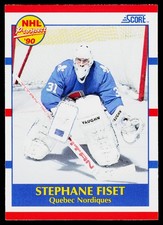 Stephane Fiset, 1990-91 Score American, #415, Quebec Nordiques, RC