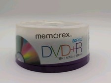 Memorex DVD R 16x 4.7 GB 30 Pack on Spindle NEW, SEALED