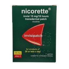 Nicorette Invisi 15mg/16 Hour Step 2 Transdermal Patch - 3 Boxes of 7 Patches